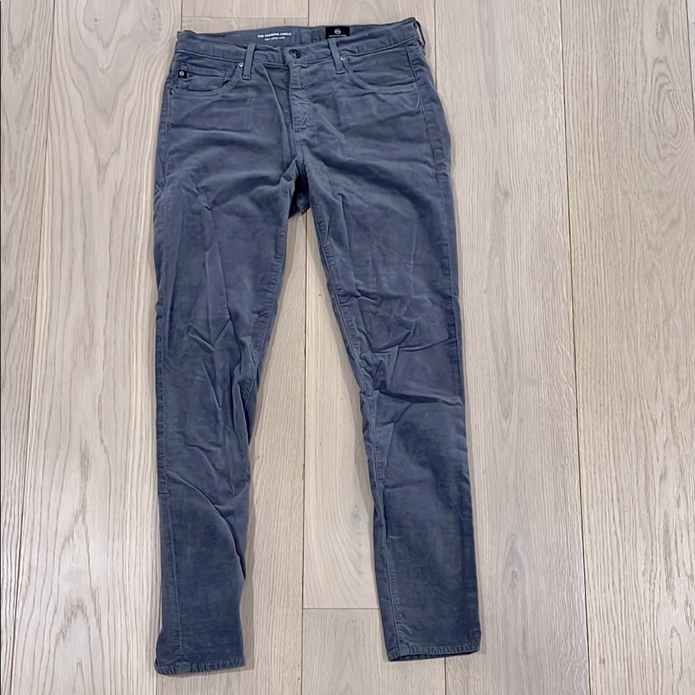 Adriano Goldschmeid AG Gray Velvet Super Skinny Ankle Pants Size 27R